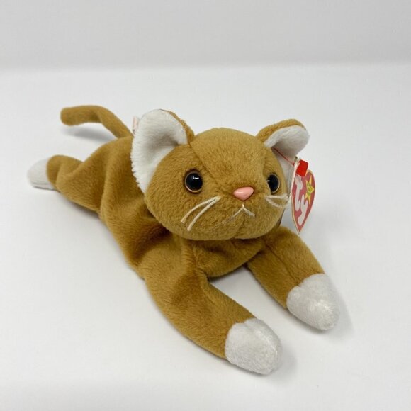 Ty Other - TY Beanie Baby Nip The Cat 7" 1993 Collectable Plush Stuffed Animal Toy Kids